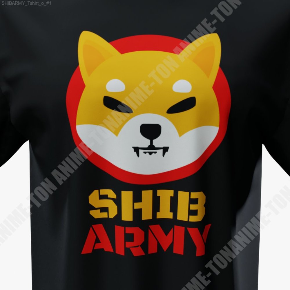 SHIB ARMY - CRYPTO - BLACK - COTTON TSHIRT